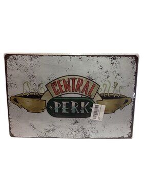 Central Perk Coffee Golden Era Retro 12X8 Tin Sign Distressed NEW